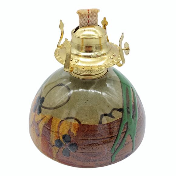 McLaughlin Studio Pottery Kerosene Oil Lamp Base Signed - Picture 5 of 9